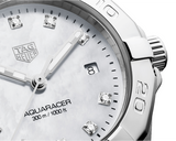 Tag Heuer Aquaracer Diamonds Mother of Pearl Dial Silver Steel Strap Watch for Women - WBD1414.BA0741 Authentic Buy Shop Now