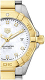 Tag Heuer Aquaracer Diamonds Mother of Pearl Dial Two Tone Steel Strap Watch for Men - WBD1422.BB0321 Authentic Buy Shop Now
