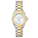 Tag Heuer Aquaracer Diamonds Mother of Pearl Dial Two Tone Steel Strap Watch for Men - WBD1422.BB0321 Authentic Buy Shop Now