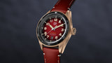 Tag Heuer Autavia Calibre 5 Chinese New Year Maroon Dial Maroon Leather Strap Watch for Men - WBE5193.FC8300 Authentic Buy Shop Now