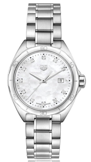 Tag Heuer Formula 1 White Mother of Pearl Dial Silver Steel Strap Watch for Women - WBJ1319.BA0666 Authentic Buy Shop Now
