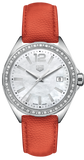 Tag Heuer Formula 1 Quartz Diamonds Mother of Pearl Dial Orange Leather Strap Watch for Women - WBJ131A.FC8250 Authentic Buy Shop Now