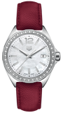 Tag Heuer Formula 1 Quartz Mother of Pearl Dial Red Leather Strap Watch for Women - WBJ131A.FC8253 Authentic Buy Shop Now