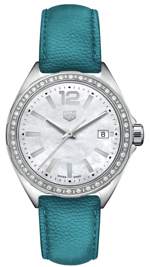 Tag Heuer Formula 1 Quartz Diamonds Mother of Pearl Dial Blue Leather Strap Watch for Women - WBJ131A.FC8256 Authentic Buy Shop Now