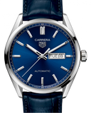 Tag Heuer Carrera Day Date Blue Dial Blue Leather Strap Watch for Men - WBN2012.FC6502 Authentic Buy Shop Now