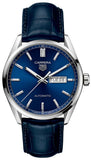 Tag Heuer Carrera Day Date Blue Dial Blue Leather Strap Watch for Men - WBN2012.FC6502 Authentic Buy Shop Now