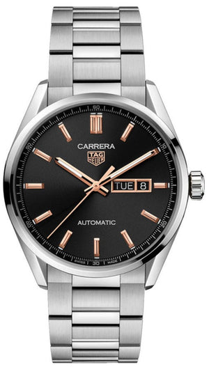 Tag Heuer Carrera Day Date Black Dial Silver Steel Strap Watch for Men - WBN2013.BA0640 Authentic Buy Shop Now