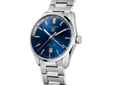 Tag Heuer Carrera Twin Time Blue Dial Silver Steel Strap Watch for Men - WBN201A.BA0640 Authentic Buy Shop Now