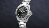 Tag Heuer Aquaracer Professional 200 Solargraph Quartz Black Dial Silver Steel Strap Watch for Men - WBP1114.BA0000 Authentic Buy Shop Now