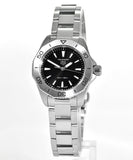 Tag Heuer Aquaracer Professional 200 Quartz Black Dial Silver Steel Strap Watch for Women - WBP1410.BA0622 Authentic Buy Shop Now