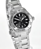 Tag Heuer Aquaracer Professional 200 Quartz Black Dial Silver Steel Strap Watch for Women - WBP1410.BA0622 Authentic Buy Shop Now