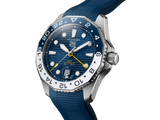 Tag Heuer Aquaracer Professional 300 GMT Automatic Blue Dial Blue Rubber Strap Watch for Men - WBP2010.FT6198 Authentic Buy Shop Now