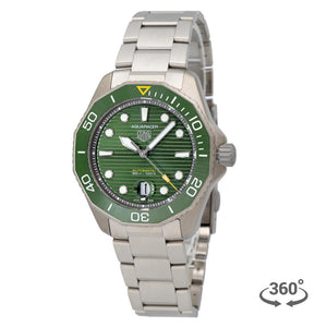Tag Heuer Aquaracer Professional 300 Automatic Green Dial Silver Steel Strap Watch for Men - WBP208B.BF0631 Authentic Buy Shop Now