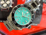 Tag Heuer Aquaracer Professional 300 Automatic Diamonds Green Dial Silver Steel Strap Watch for Women - WBP231K.BA0618 Authentic Buy Shop Now