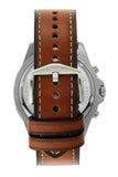 Fossil Garrett Chronograph Blue Dial Brown Leather Strap Watch for Men - FS5625 Authentic Buy Shop Now