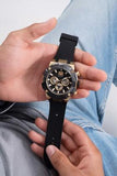 Guess Navigator Chronograph Black Dial Black Rubber Strap Watch for Men - GW0264G3 Authentic Buy Shop Now