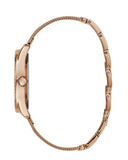 Guess Tri Glitz Quartz Diamonds Rose Gold Dial Rose Gold Mesh Bracelet Watch For Women - W1142L4 Authentic Buy Shop Now