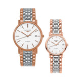 Longines Presence 38.5mm Automatic White Dial Two Tone Steel Strap Watch for Men - L4.921.1.12.7 Authentic Buy Shop Now