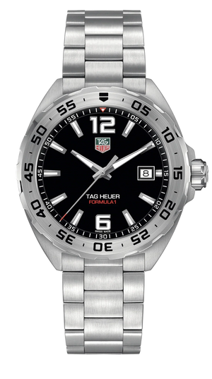 Tag Heuer Formula 1 Black Dial Silver Steel Strap Watch for Men - WAZ1112.BA0875 Authentic Buy Shop Now
