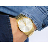 Calvin Klein City Silver Dial Gold Steel Strap Watch for Men - K2G21546 Authentic Buy Shop Now