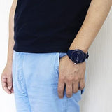 Tommy Hilfiger Denim Blue Dial Blue Rubber Strap Watch for Men - 1791556 Authentic Buy Shop Now