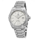 Tag Heuer Aquaracer Automatic White Dial Silver Steel Strap Watch for Men - WAY2111.BA0928 Authentic Buy Shop Now