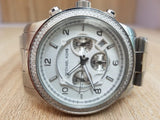 Michael Kors Runway Chronograph Quartz Silver Dial Silver Steel Strap Watch For Women - MK5574 Authentic Buy Shop Now