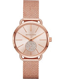 Michael Kors Portia Rose Gold Dial Rose Gold Mesh Bracelet Watch for Women - MK3845 Authentic Buy Shop Now