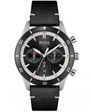 Hugo Boss Chronograph Black Dial Black Leather Strap Watch for Men - 1513864 Authentic Buy Shop Now