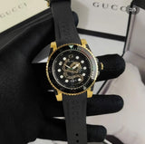 Gucci Dive Quartz Black Dial Black Rubber Strap Watch For Men - YA136219 Authentic Buy Shop Now