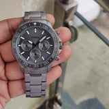 Fossil Bannon Multifunction Chronograph Grey Dial Grey Steel Strap Watch for Men - BQ2491 Authentic Buy Shop Now