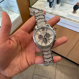 Michael Kors Whitney Chronograph Crystals Silver Dial Silver Steel Strap Watch For Women - MK6728 Authentic Buy Shop Now