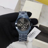 Michael Kors Slim Runway Chronograph Black Dial Blue Steel Strap Watch for Men - MK8918 Authentic Buy Shop Now