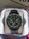 Fossil Bannon Multifunction Chronograph Green Dial Grey Steel Strap Watch for Men - BQ2504 Authentic Buy Shop Now