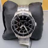 Michael Kors Cunningham Multifunction Black Dial Silver Steel Strap Watch For Men - MK7156 Authentic Buy Shop Now