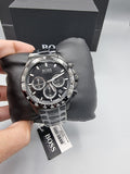 Hugo Boss Hero Black Dial Black Steel Strap Watch for Men - 1513754 Authentic Buy Shop Now