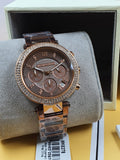 Michael Kors Parker Analog Quartz Brown Dial Brown Steel Strap Watch For Women - MK6378 Authentic Buy Shop Now