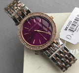 Michael Kors Darci Purple Dial Two Tone Steel Strap Watch for Women - MK3353 Authentic Buy Shop Now