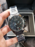 Hugo Boss Skymaster Chronograph Black Dial Black Steel Strap Watch for Men - 1513785 Authentic Buy Shop Now