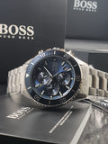 Hugo Boss Admiral Blue Dial Silver Steel Strap Watch for Men - 1513907 Authentic Buy Shop Now