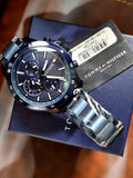 Tommy Hilfiger Bank Quartz Blue Dial Blue Steel Strap Watch for Men - 1791720 Authentic Buy Shop Now