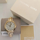 Michael Kors Runway Mercer Crystals Silver Dial Two Tone Steel Strap Watch For Women - MK6716 Authentic Buy Shop Now