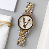 Versace Virtus Quartz White Dial Two Tone Steel Strap Watch for Women - VEHC00719 Authentic Buy Shop Now
