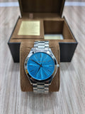 Michael Kors Runway Blue Dial Silver Steel Strap Watch for Women - MK3292 Authentic Buy Shop Now