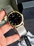Guess Richmond Quartz Black Dial Two Tone Mesh Bracelet Watch For Women - W1179G2 Authentic Buy Shop Now