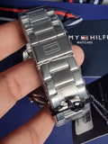Tommy Hilfiger Luke Quartz Black Dial Silver Steel Strap Watch for Men - 1791120 Authentic Buy Shop Now