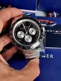 Tommy Hilfiger Luke Quartz Black Dial Silver Steel Strap Watch for Men - 1791120 Authentic Buy Shop Now