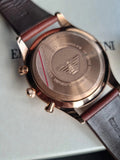 Emporio Armani Quartz Silver Dial Brown Leather Strap Watch For Men - AR11043 Authentic Buy Shop Now