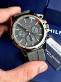 Tommy Hilfiger Mason Black Dial Black Rubber Strap Watch for Men - 1791792 Authentic Buy Shop Now