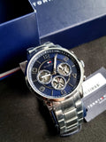 Tommy Hilfiger Keagan Blue Dial Silver Steel Strap Watch for Men - 1791293 Authentic Buy Shop Now